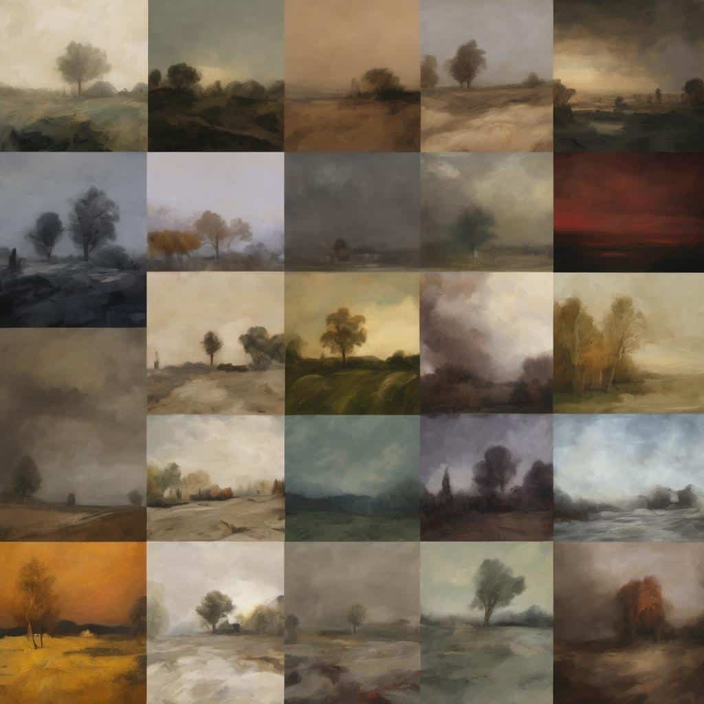 Παραδείγματα καλλιτεχνών που αντέδρασαν στην τεχνοεπιστήμη με φυσιογνωμικά τοπία, δημιουργώντας έργα τέχνης εμπνευσμένα από την τεχνολογία και την φύση.